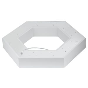 Светильник LED ЭРА Geometria SPO-123-W-40K-045 Hexagon 45Вт 4000K 2500Лм IP40 600*80 белый подвесной драйвер внутри Светильник LED ЭРА Geometria SPO-123-W-40K-045 Hexagon 45Вт 4000K 2500Лм IP40 600*80 белый подвесной драйвер внутри