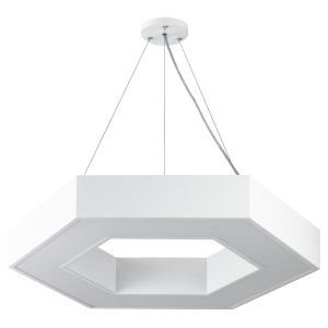 Светильник LED ЭРА Geometria SPO-123-W-40K-045 Hexagon 45Вт 4000K 2500Лм IP40 600*80 белый подвесной драйвер внутри Светильник LED ЭРА Geometria SPO-123-W-40K-045 Hexagon 45Вт 4000K 2500Лм IP40 600*80 белый подвесной драйвер внутри