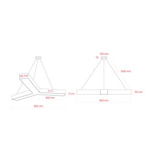 Светильник LED ЭРА Geometria SPO-143-W-40K-056 Igrek 56Вт 4000K 3700Лм IP40 900*80 белый подвесной драйвер внутри Светильник LED ЭРА Geometria SPO-143-W-40K-056 Igrek 56Вт 4000K 3700Лм IP40 900*80 белый подвесной драйвер внутри