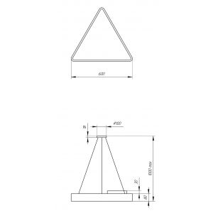 Светильник LED ЭРА Geometria SPO-151-B-40K-030 Delta 30Вт 4000К 2900Лм IP40 600*600*80 черный подвесной