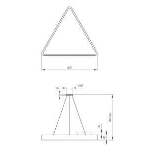 Светильник LED ЭРА Geometria SPO-152-B-40K-048 Delta 48Вт 4000К 3500Лм IP40 800*800*80 черный подвесной