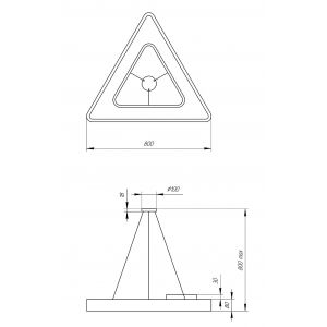 Светильник LED ЭРА Geometria SPO-154-W-40K-042 Delta 42Вт 4000К 2300Лм IP40 800*800*80 белый подвесной