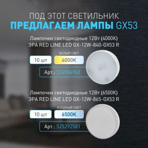 Светильник настенно-потолочный спот ЭРА OL51 WH GX53 IP20 белый