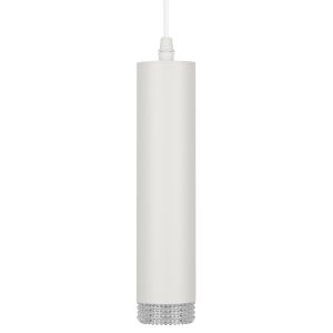 Светильник подвесной (подвес) ЭРА PL18 WH/CL MR16 GU10 потолочный цилиндр белый, прозрачный
