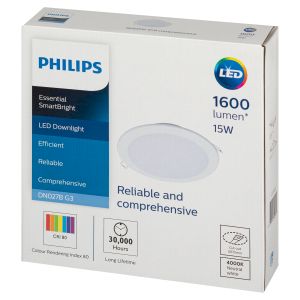 Светильник светодиодный встраиваемый Philips DN027B LED15 15Вт 4000К 220-240В D175