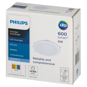 Светильник светодиодный встраиваемый Philips DN027B LED6 6Вт 4000К 220-240В D90