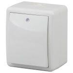 11-1402-01 ЭРА Выключатель с подсветкой IP54, 10АХ-250В, ОУ, Эра Эксперт, белый (16/160/2560)
