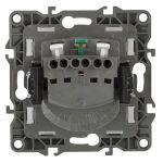 12-2103-01 ЭРА Розетка 2P+E Schuko со шторками с крышкой, 16A-250В, IP20, Эра12, белый (10/100/2800)