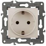 14-2101-02 ЭРА Розетка 2P+E Schuko, 16A-250В, IP20, Эра Elegance, сл.кость (10/100/2100)