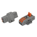 Клемма ЭРА NO-225-398 проходная с монтажной площадкой 222-2412Р с рычагами 2 полюса 0.08-2.5/4 мм2 (упаковка 20 шт.)