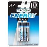 Батарейки Трофи LR6-2BL ENERGY MAX Alkaline (40/320/15360)
