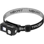 Фонарь налобный светодиодный Трофи GA-102 аккумуляторный 3 Bт сенсорное управление магнит клипса 5 режимов