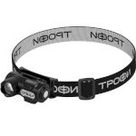 Фонарь налобный светодиодный Трофи GA-103 аккумуляторный 3 Bт сенсорное управление магнит клипса 6 режимов