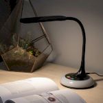Настольный светильник ЭРА NLED-481-10W-BK светодиодный с RGB ночником черный