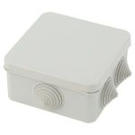 Распаячная коробка ЭРА KORz-100-100-50-6gv открытой установки КОР 100х100х50мм защелк крышка 6 вставл сальника IP55