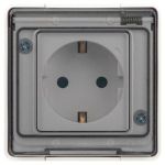 Розетка ЭРА Эксперт 11-2502-01 2P+E IP55, шторки, 16A-250В, ОУ, белый