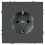 Розетка ЭРА Galaxy 15-2101-06 c заземлением 2P+E Schuko 16А-250В IP20 графит