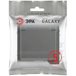 Розетка ЭРА Galaxy 15-2103-06 c заземлением 2P+E Schuko со шторками с крышкой 16А-250В IP20 графит
