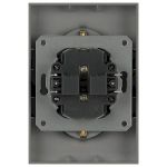 Розетка ЭРА Galaxy 15-2104-06 с заземлением двойная 2X2P+E Schuko 16А-250В IP20 графит