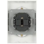 Розетка ЭРА Galaxy 15-2105-08 с заземлением двойная 2X2P+E Schuko со шторками IP20 16А-250В белый матовый