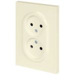 Розетка ЭРА Galaxy 15-2107-02 без заземления двойная 2X2P 16А-250В IP20 слоновая кость