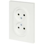 Розетка ЭРА Galaxy 15-2107-08 без заземления двойная 2X2P 16А-250В IP20 белый матовый