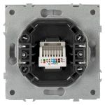 Розетка ЭРА Galaxy 15-3107-03 информационная RJ45 IP20 алюминий