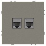 Розетка ЭРА Galaxy 15-3108-07 информационная двойная 2XRJ45 IP20 титан