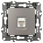 Розетка ЭРА Серия 12 12-3107-16 информационная RJ45, титан