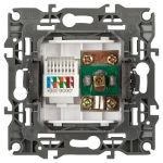 Розетка ЭРА Серия 12 12-3110-16 комбинированная RJ45+TV, титан