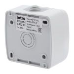 Розетка Intro Atlantic 5-202-03 с заземлением со шторками 2P+E Schuko, 16А-250В, IP54, открытой установки, серый