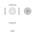 SPP-402-0-50K-150 ЭРА Cветильник cветодиодный подвесной IP65 150Вт 15000Лм 5000К Кп