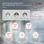Светильник карданный встраиваемый ЭРА  SKD-13-36-40K-W20 3х20Вт 4000K 5400Лм 390х150х110