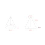 Светильник LED ЭРА Geometria SPO-123-W-40K-045 Hexagon 45Вт 4000K 2500Лм IP40 600*80 белый подвесной драйвер внутри
