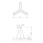 Светильник LED ЭРА Geometria SPO-142-W-40K-044 Igrek 44Вт 4000К 3000Лм IP40 800*800*80 белый подвесной