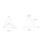 Светильник LED ЭРА Geometria SPO-151-W-40K-030 Delta 30Вт 4000К 2900Лм IP40 600*80 белый подвесной драйвер внутри