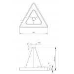 Светильник LED ЭРА Geometria SPO-154-W-40K-042 Delta 42Вт 4000К 2300Лм IP40 800*800*80 белый подвесной