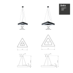 Светильник LED ЭРА Geometria SPO-154-W-40K-042 Delta 42Вт 4000К 2300Лм IP40 800*800*80 белый подвесной