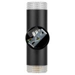 Светильник настенный ЭРА WL50 BK/TR 2*GU10 2*12Вт IP20 черный, прозрачный