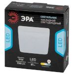 Светильник светодиодный ЭРА LED 16-18-6K накладной квадратный 18Вт 6500К