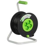Удлинитель силовой ЭРА GREEN LINE KAT-3x1-40m Greenline на катушке пластик 4 розетки с заземлением 40м ПВС 3x1мм2