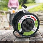 Удлинитель силовой ЭРА RMx-4es-3x1.5-30m-IP44(KG) на металлической катушке c заземлением 4 розетки 30м КГ 3х1.5мм2