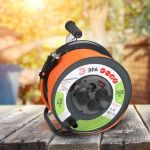 Удлинитель силовой ЭРА RMx-4es-3x2.5-40m-IP44 на металлической катушке с заземлением с выключателем 4 розетки 40м ПВС