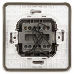 Выключатель ЭРА Эксперт 11-1525-01 двойной с подсветкой IP55, 10АХ-250В, СУ, белый