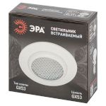 Встраиваемый светильник под лампу GX53 ЭРА KL111 WH белый матовый
