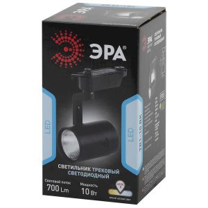 Трековый светильник однофазный ЭРА TR1 - 10 BK светодиодный COB 10Вт 4000К 700Лм черный
