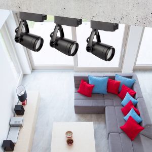 Трековый светильник однофазный ЭРА TR12-GU10 BK под лампу MR16 черный