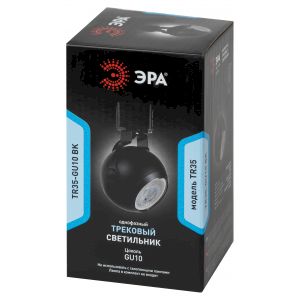 Трековый светильник однофазный ЭРА TR35-GU10 BK под лампу MR16 черный