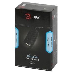 Трековый светильник однофазный ЭРА TR40-GU10 BK под лампу MR16 черный Трековый светильник однофазный ЭРА TR40-GU10 BK под лампу MR16 черный