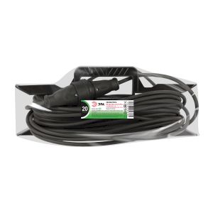 Удлинитель силовой ЭРА GREEN LINE FR-KG-20m-2x2,5-IP44 на рамке 1 гнездо с крышкой 20м КГ 2x2.5мм2 IP44